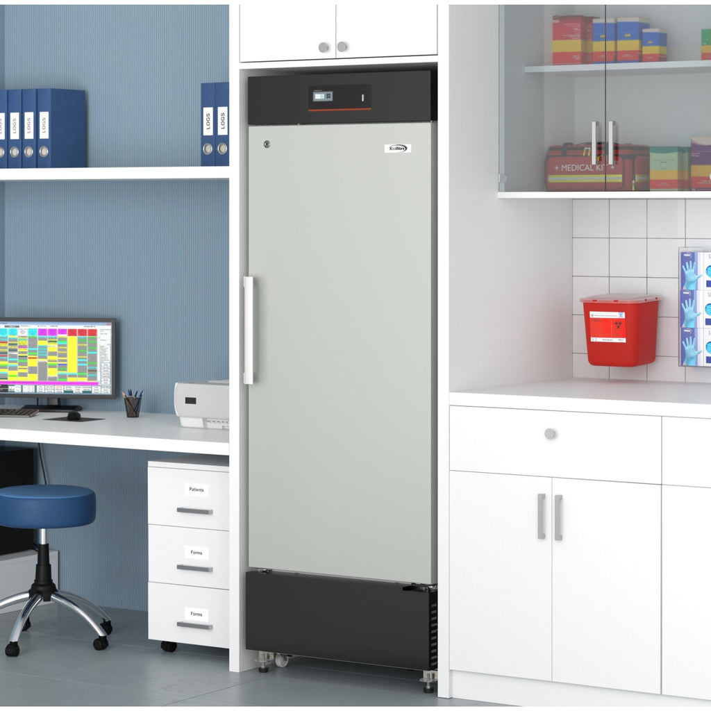27 in. -25 C Upright Medical Freezer For Pharmacy / Laboratory With Dynamic Freeze, LED Display, Multi-Level Emergency Alarms and Precise Temperature Control, 10.8 Cu. Ft.