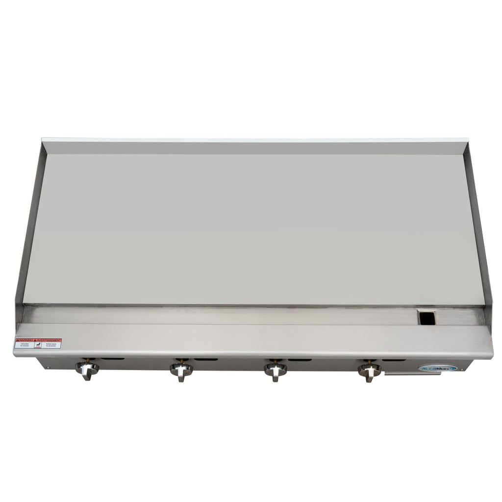 48 in. Natural Gas 4-Burner Griddle with 120,000 BTUs in Stainless-Steel