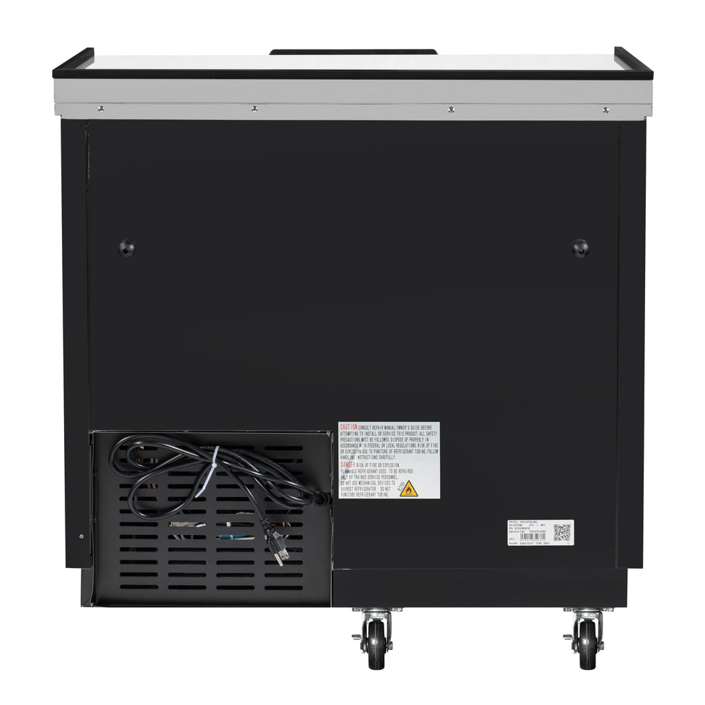 36 in. Commercial Glass Froster in Black Steel, ETL Listed, 9 cu. ft.