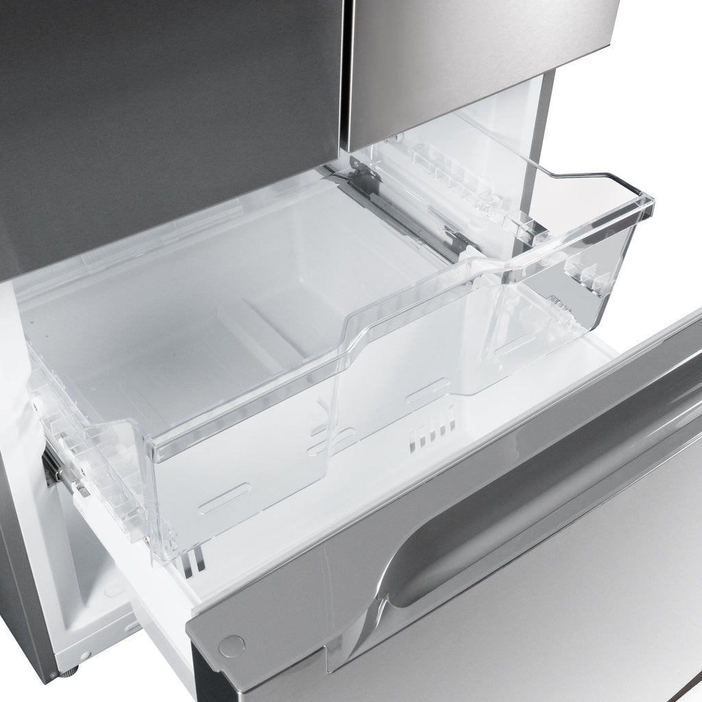 18.5 cu. ft. Stainless-Steel French Door Refrigerator in Silver