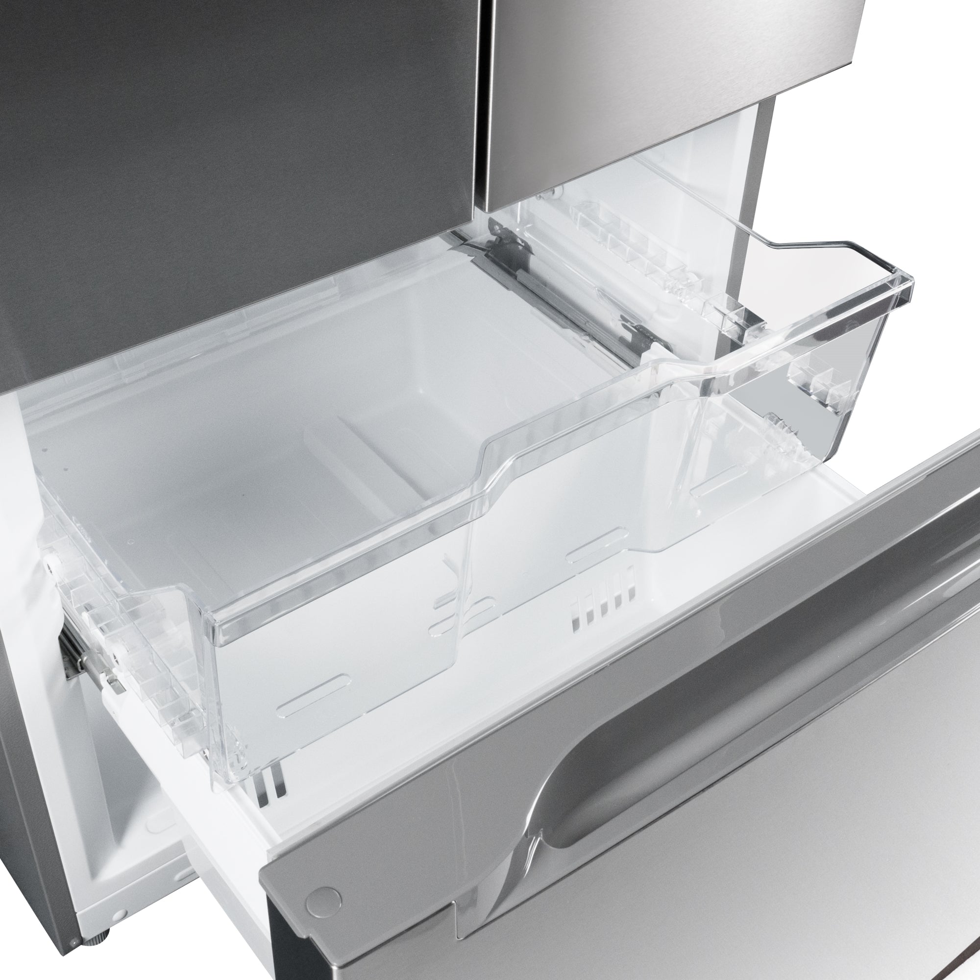 18.5 cu. ft. Stainless-Steel French Door Refrigerator in Silver
