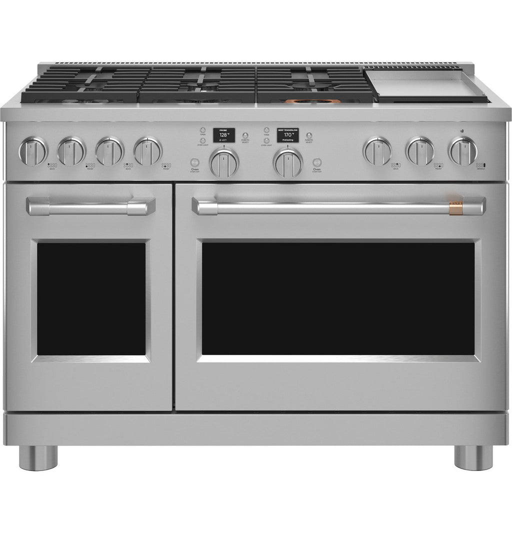CAFÉ™ 48" Smart Dual-Fuel Commercial-Style Range with 6 Burners and Griddle (Natural Gas)