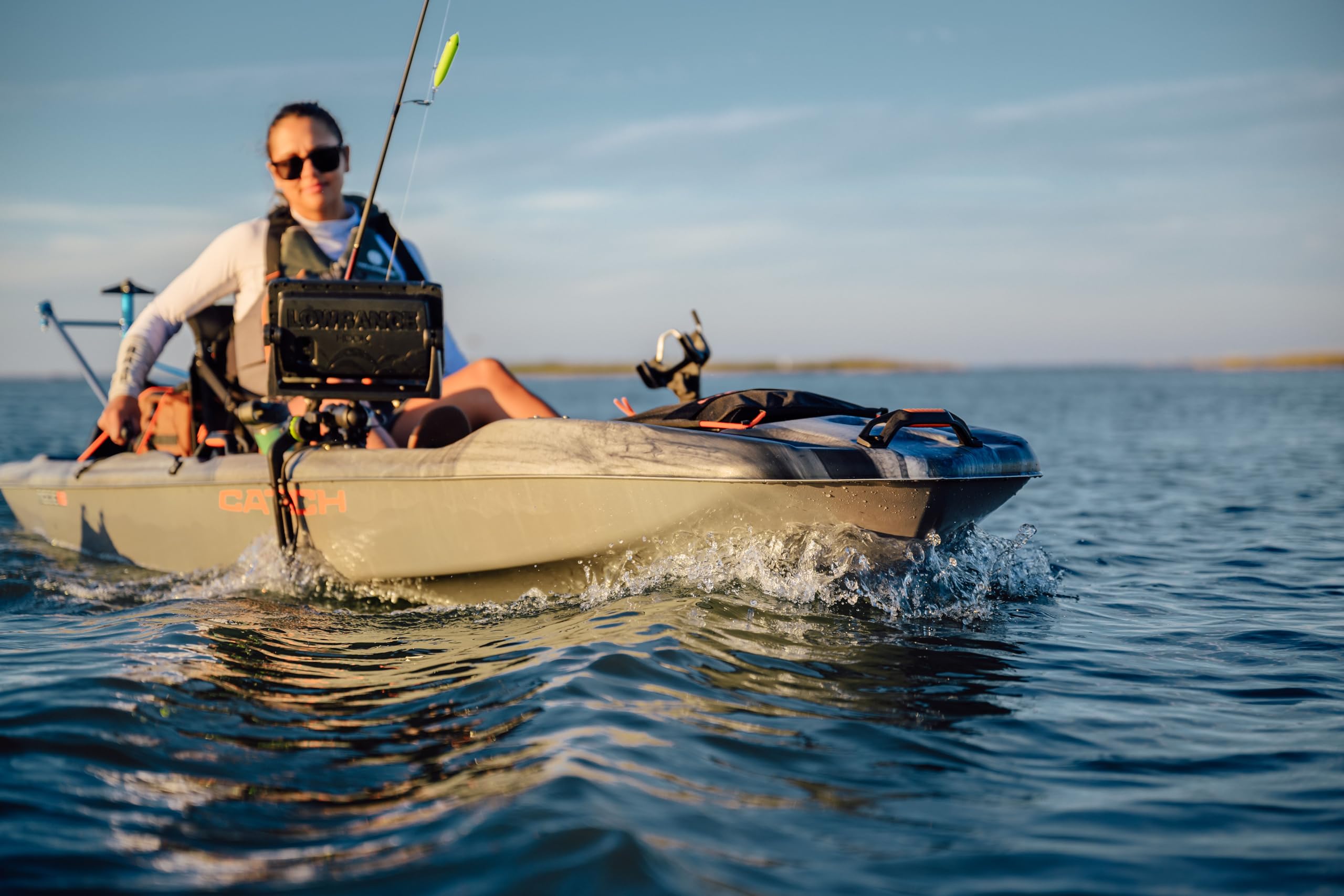 Pelican Catch Mode 110 - Angler Fishing Kayak with Lawnchair seat - 10.5 ft