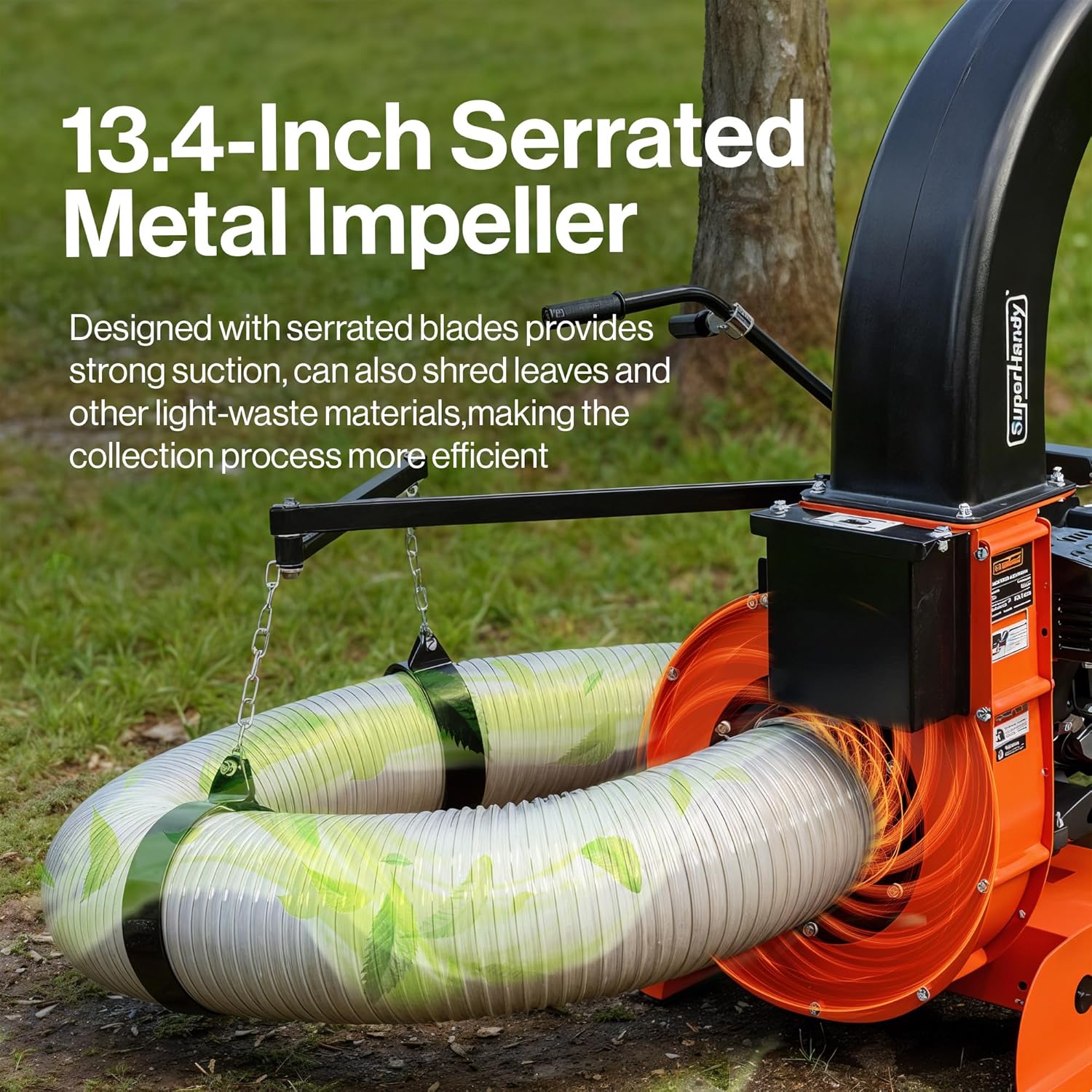 Super Handy GUO143 Leaf Vacuum Truck Mounted 15 HP Gas Electric Start New