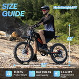 Bopzin Electric Dirt Bike for Adults, 3000W Motor Max 45MPH, 60V 35Ah Removable Battery Up to 100 Miles, 25" Fat Tire Electric Motorcycle with Hydraulic Brakes & Full Suspension, UL2849 Certified