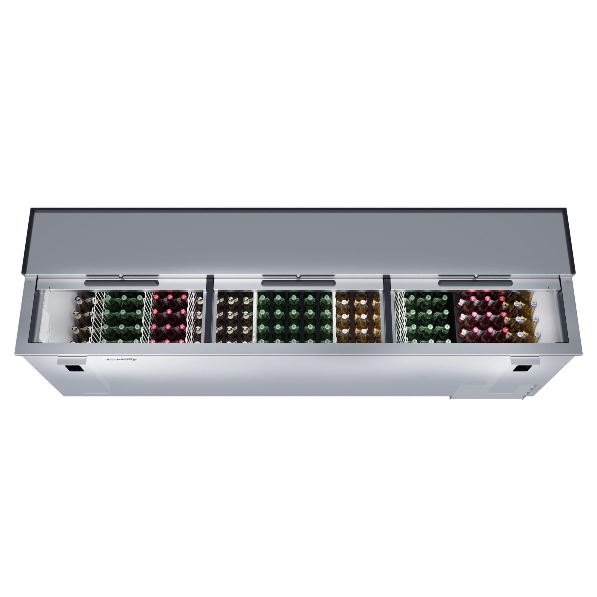 95 in. Commercial Bottle Cooler in Stainless-Steel with Built-In Opener, ETL Listed, 30 cu. ft.