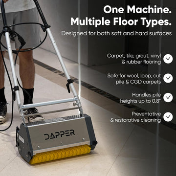 Dapper Supply Floor Cleaning Machine 14" Counter-Rotating Brush for Carpet & Hard Floor New