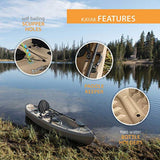 Lifetime Muskie Angler Sit-On-Top Kayak with Paddle, Tan, 120"