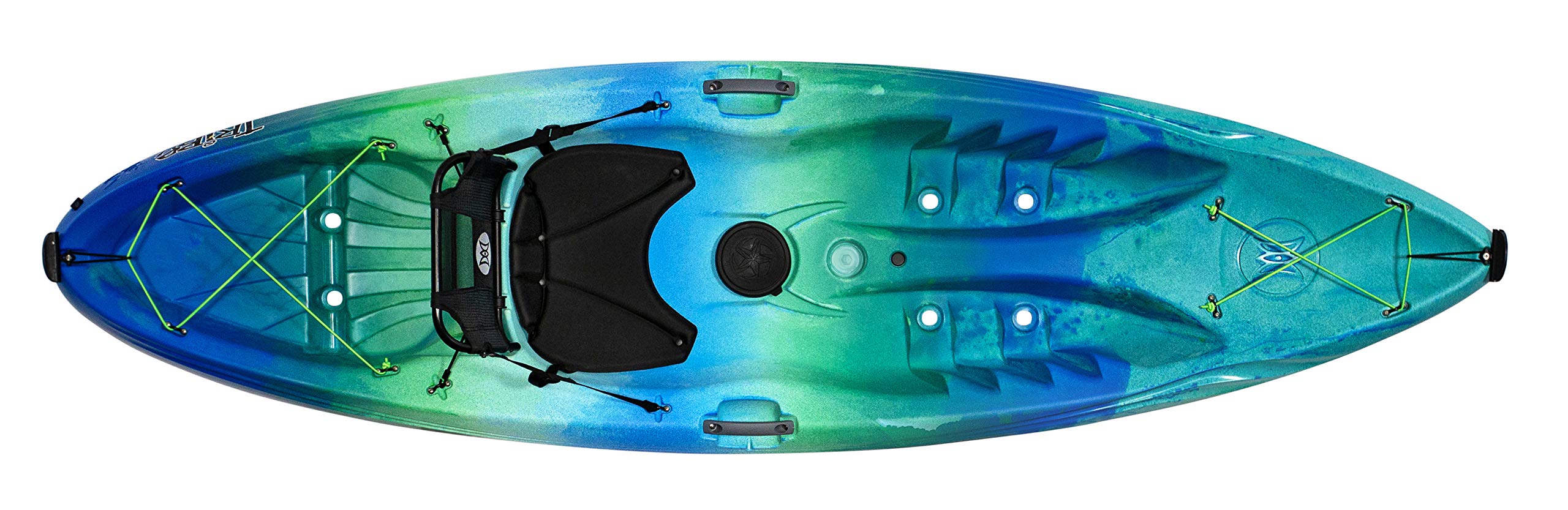 Perception Tribe 9.5 - Recerational Kayak Sit on Top - Large Rear Storage with Tie Downs - 9.5 ft - Déjà Vu