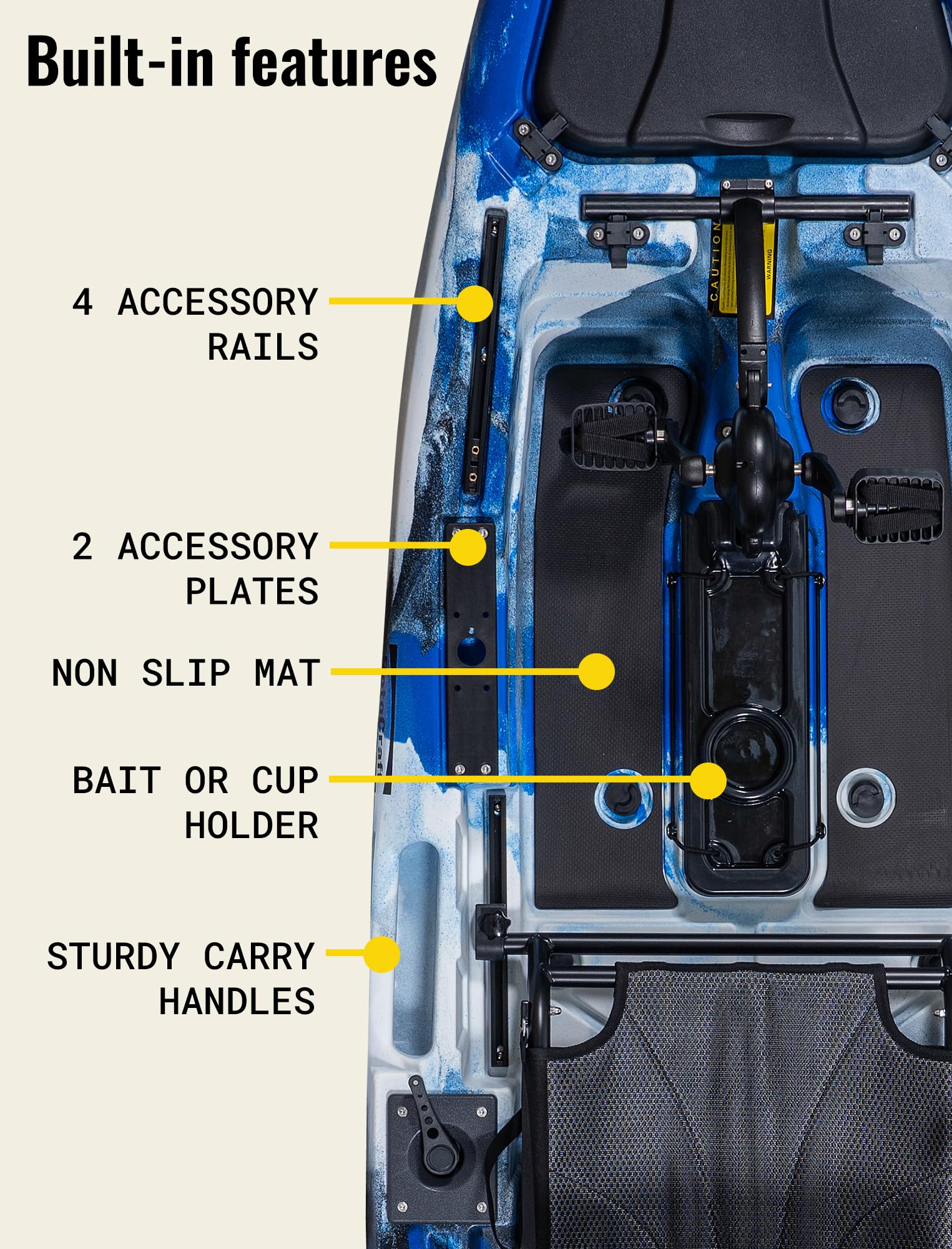 RC 10' Single Pedal Kayak - Propeller Drive (Blue Camo)