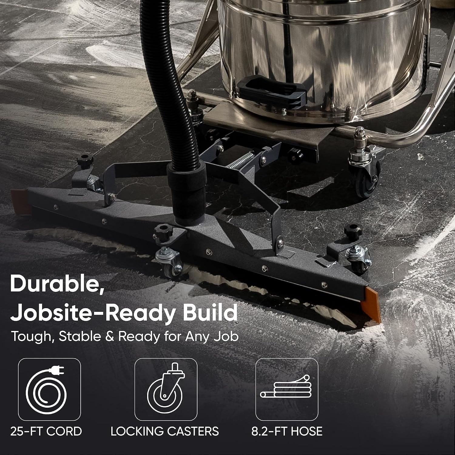 Dapper Supply Wet/Dry Vacuum Heavy Duty 21 Gal. 222 CFM 120V with Attachments New