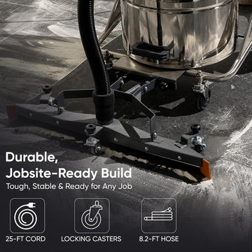 Dapper Supply Wet/Dry Vacuum Heavy Duty 21 Gal. 222 CFM 120V with Attachments New