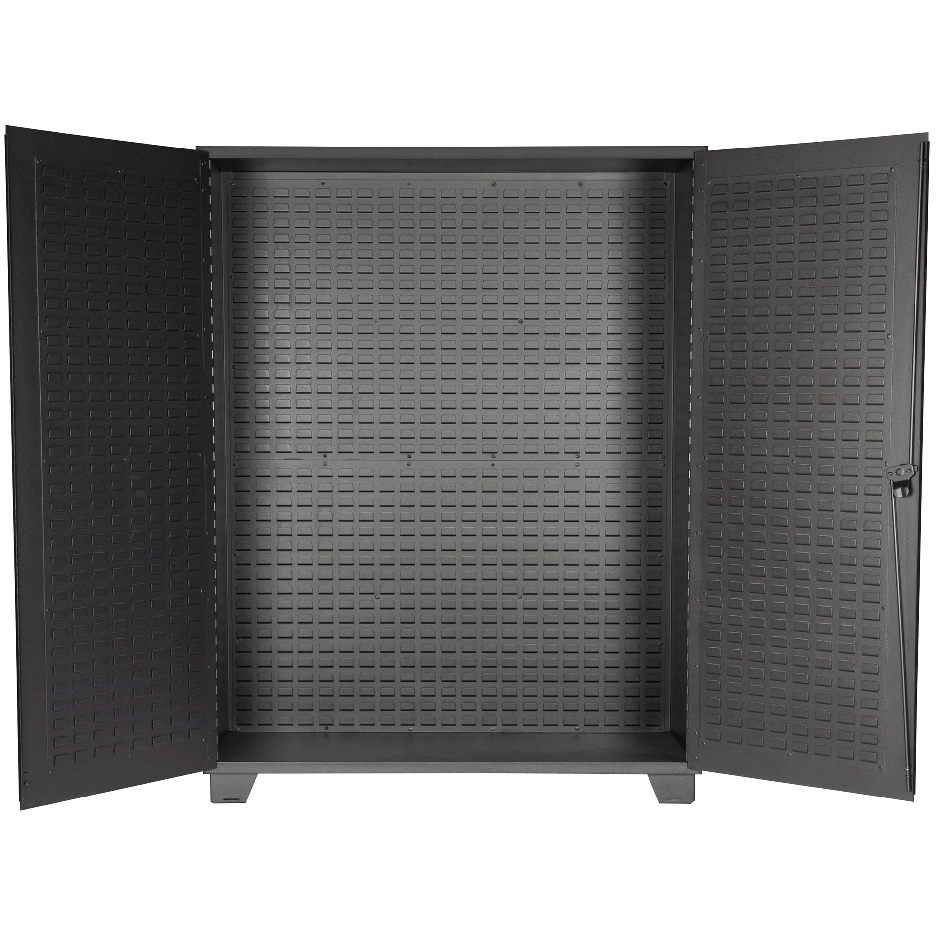Jamco Tool Storage Cabinets with Bin Mounts, Model DE, Includes 230 Bins, 60-Inch W x 24-Inch D x 78-Inch H, Yellow Bins