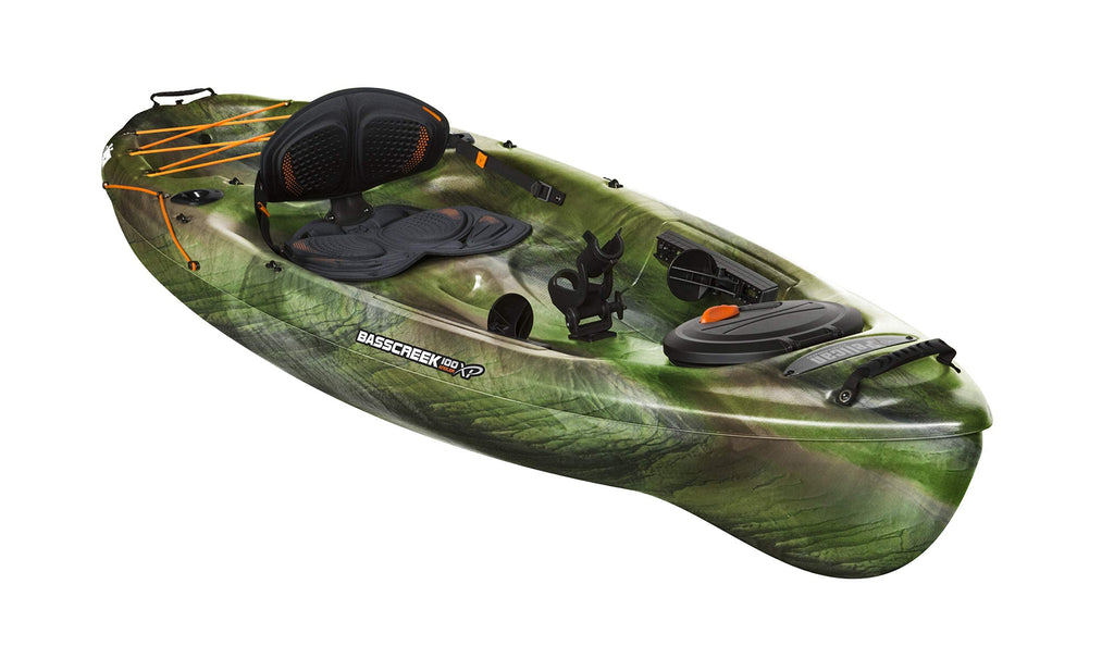 Pelican Basscreek 100XP Fishing Kayak Bundle with Paddle and Accessories