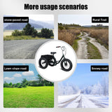 Yirtree 20 Inch Fat Tire Adult Tricycle, 7-Speed Drift Trike with Dual Disc Brakes, Snow Tires, and Spacious Basket, 3-Wheel Bike for Seniors and All Roads Riding Snow Tire