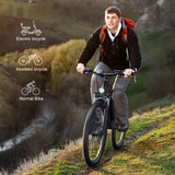 Wooken Electric Bike for Adults with 500W Motor, 27.5" Ebike with 48V 499WH Removable Battery, Up to 55 Miles Electric Mountain Bike, 19.8MPH Adults Electric Bicycle with LCD Display, 21 Speed