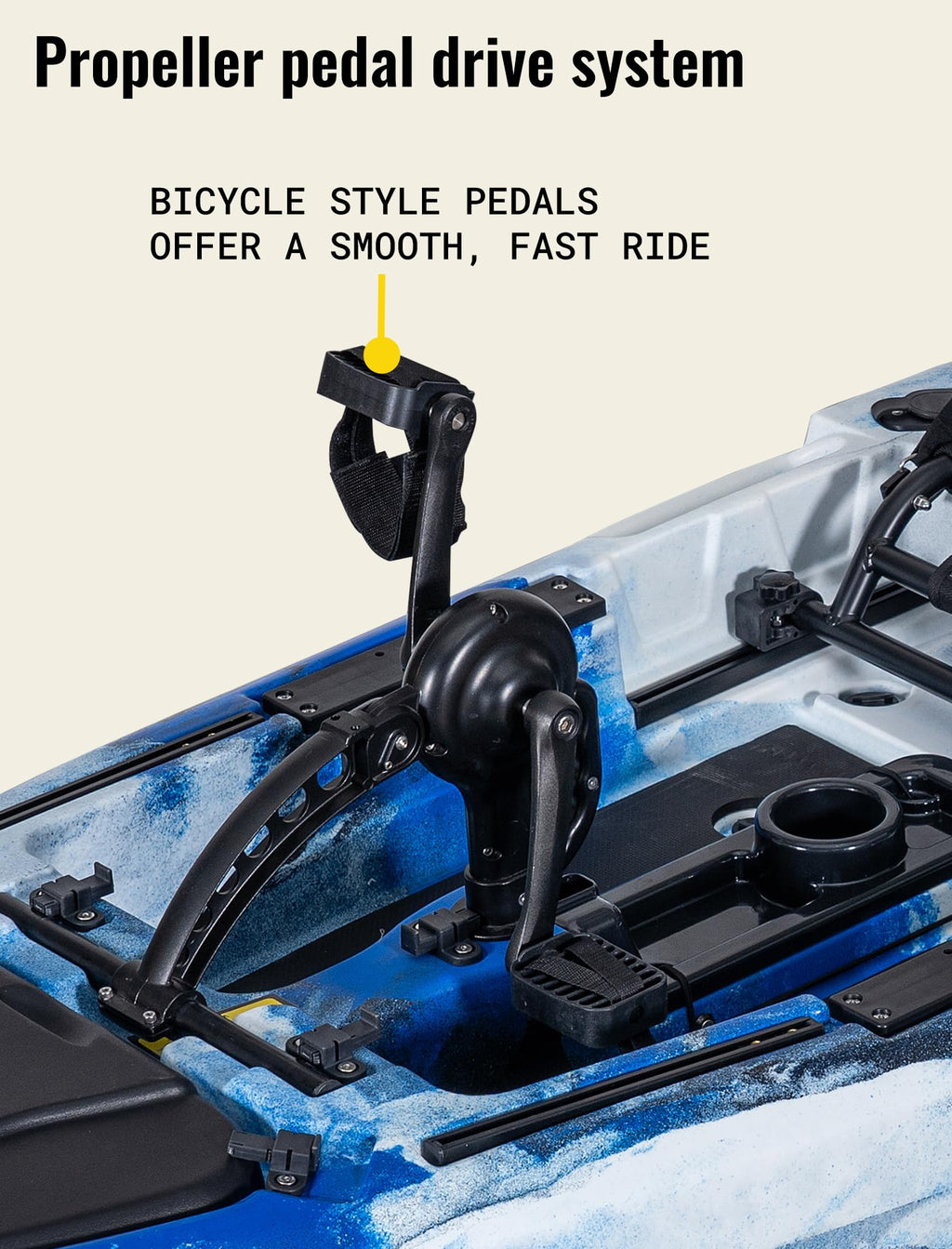 RC 10' Single Pedal Kayak - Propeller Drive (Grey Camo)