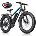 Funhang Electric Bike for Adults, 1000W Peak Ebike, 20MPH 60Miles Electric Mountain Bike, 26" Fat Tire Electric Bicycle with 48V 13AH Battery, Front Suspension,7 Speed, Rear Rack, UL 2849 Certified