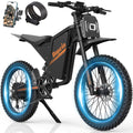 Bopzin Electric Dirt Bike for Adults, 3000W Motor Max 45MPH, 60V 35Ah Removable Battery Up to 100 Miles, 25" Fat Tire Electric Motorcycle with Hydraulic Brakes & Full Suspension, UL2849 Certified