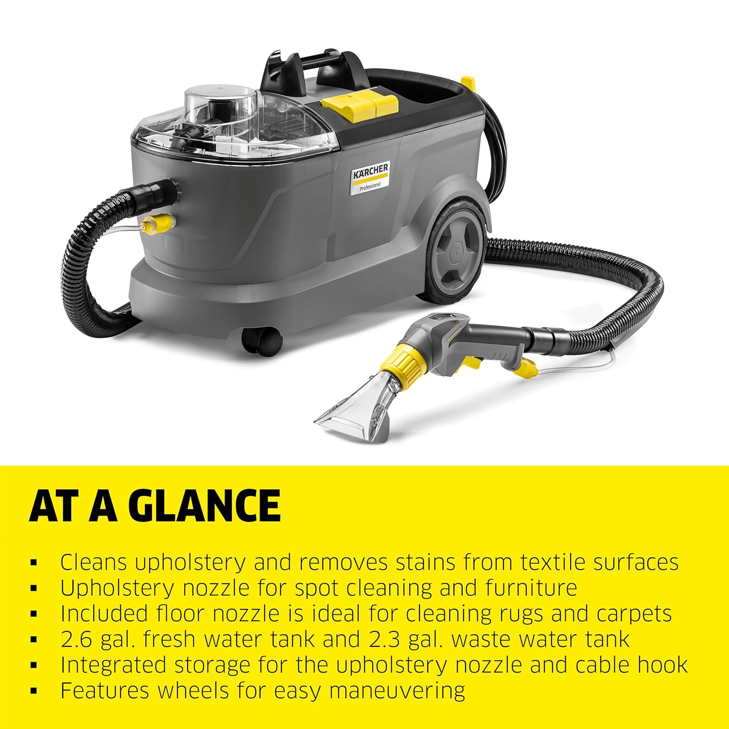 Karcher Puzzi 10/1 Commercial Carpet Cleaner Extractor 4.9 Gal. Tank New