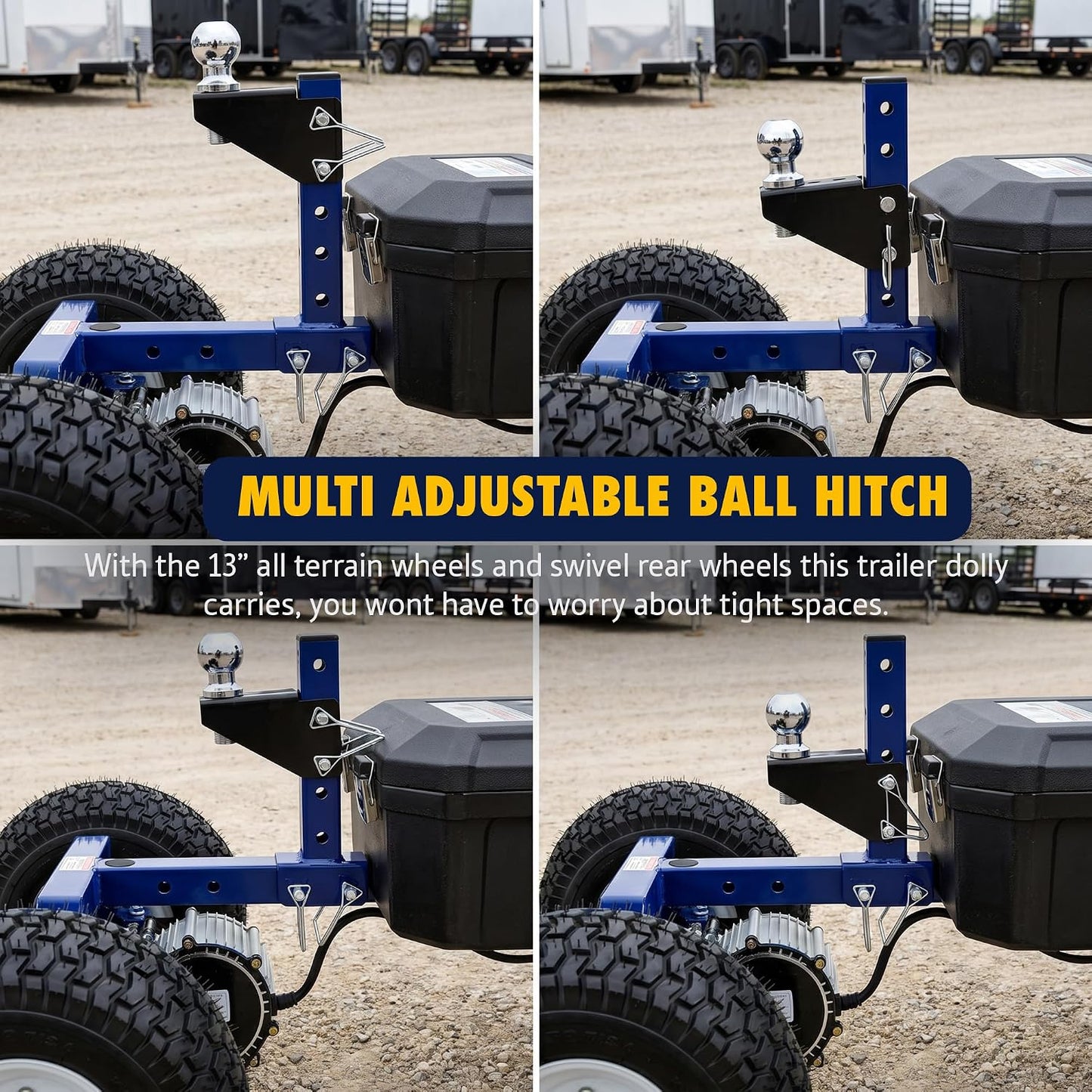 Goodyear GUO164 Electric Trailer Dolly 3600 lbs 24V 800W 2" Ball Hitch New