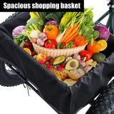 Smalibal [Fat Tires] 7-Speed Adult Tricycle 20 Inch - Stable 3 Wheel Bikes for Adults with Large Spacious Basket, Double Disc Brake, Picnic Shopping Tricycles for Seniors, Women, Men Black