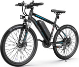 Wooken Electric Bike for Adults with 500W Motor, 27.5" Ebike with 48V 499WH Removable Battery, Up to 55Miles Electric Mountain Bike, 19.8MPH Adults Electric Bicycle with LCD Display, 21 Speed