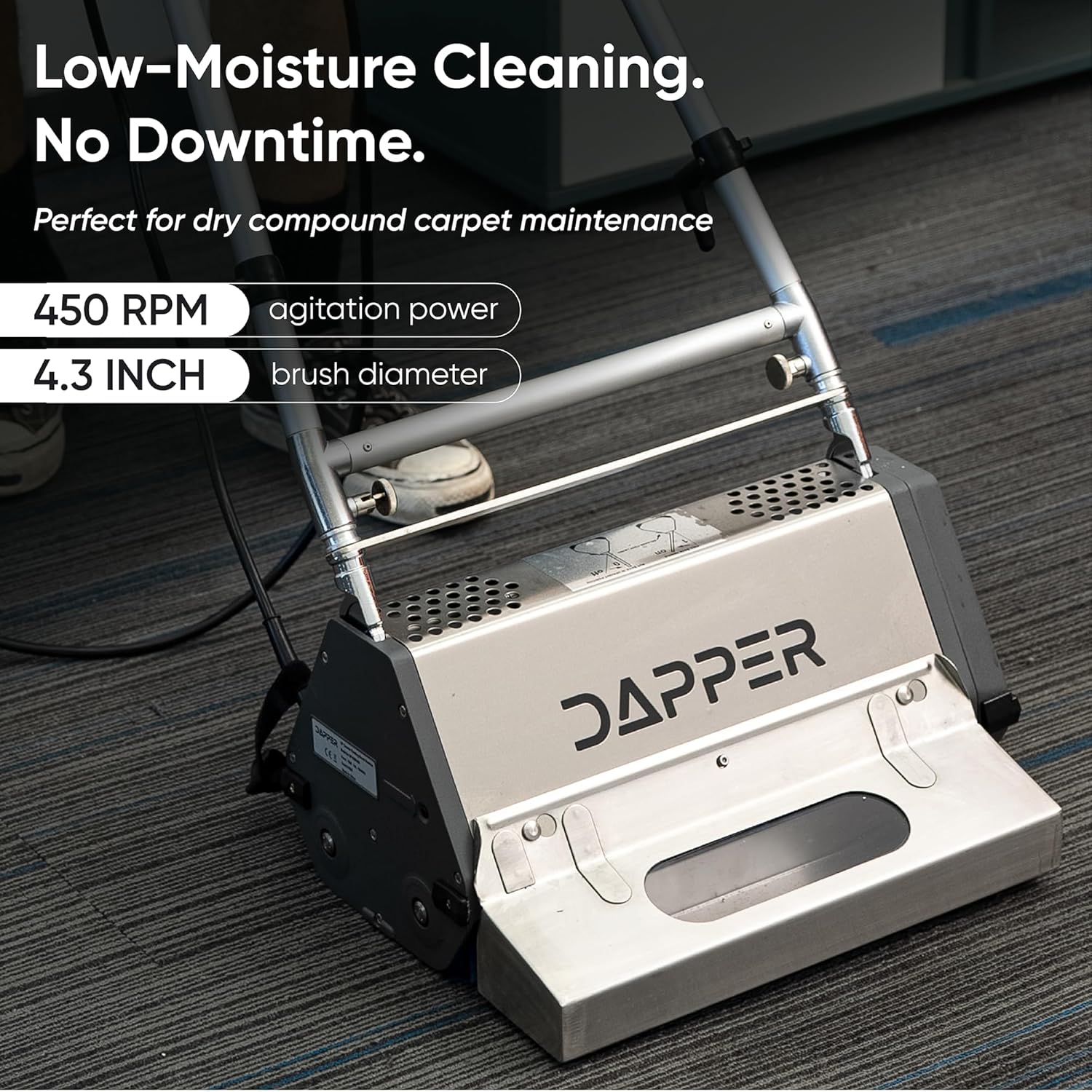 Dapper Supply Floor Cleaning Machine 14" Counter-Rotating Brush for Carpet & Hard Floor New