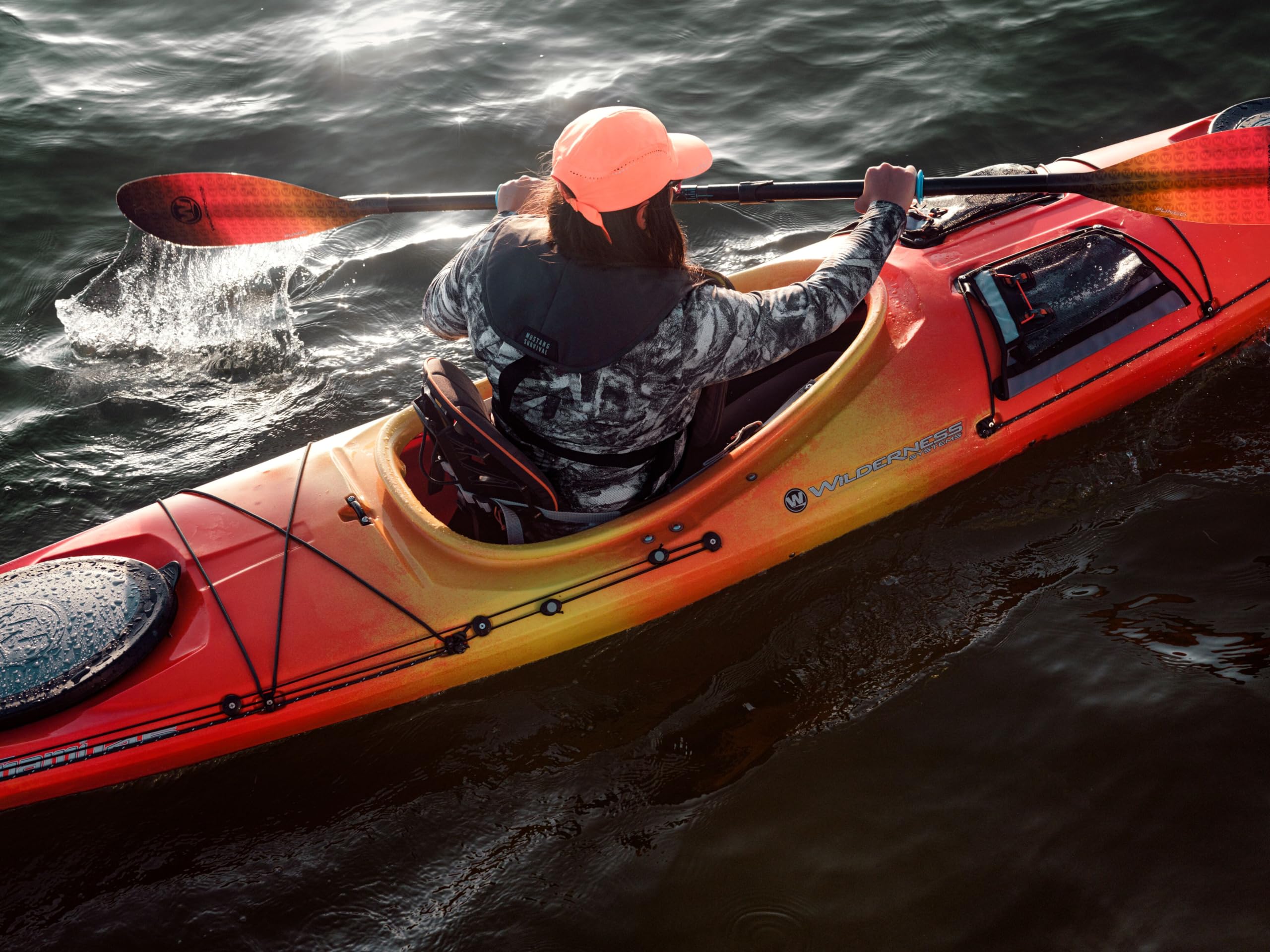 Wilderness Systems Tsunami 140 - Sit Inside Touring Kayak - Multiple Storage Options - Phase 3 Air Pro Seating - 14 ft - Mango