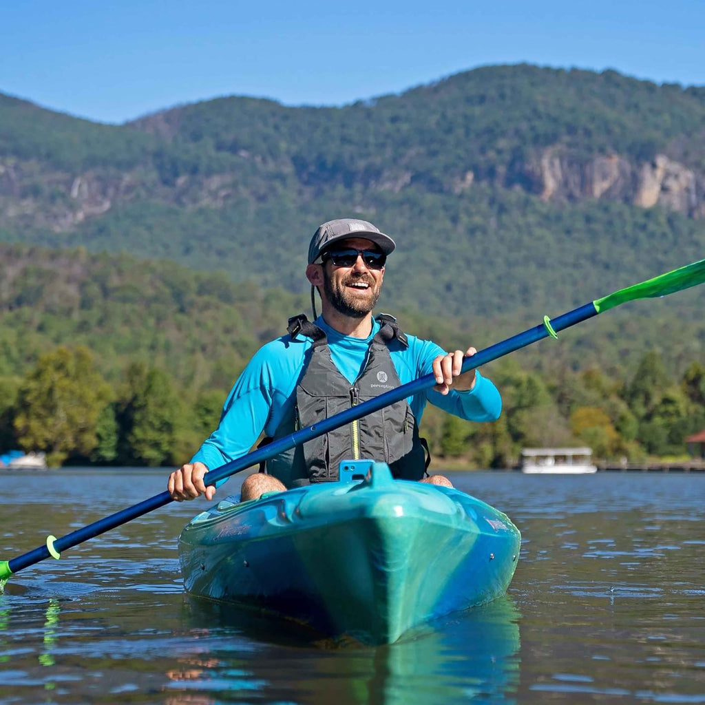 Perception Joyride 10 - Sit Inside Kayak for Adults and Kids - Recreational Multi-Water Kayak with Selfie Slot - 10 ft - Mystic