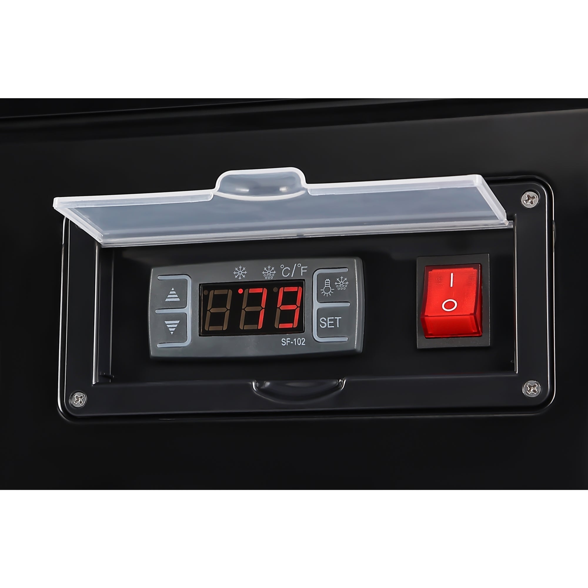 48 in. Self-Service Countertop Display Refrigerator in Black