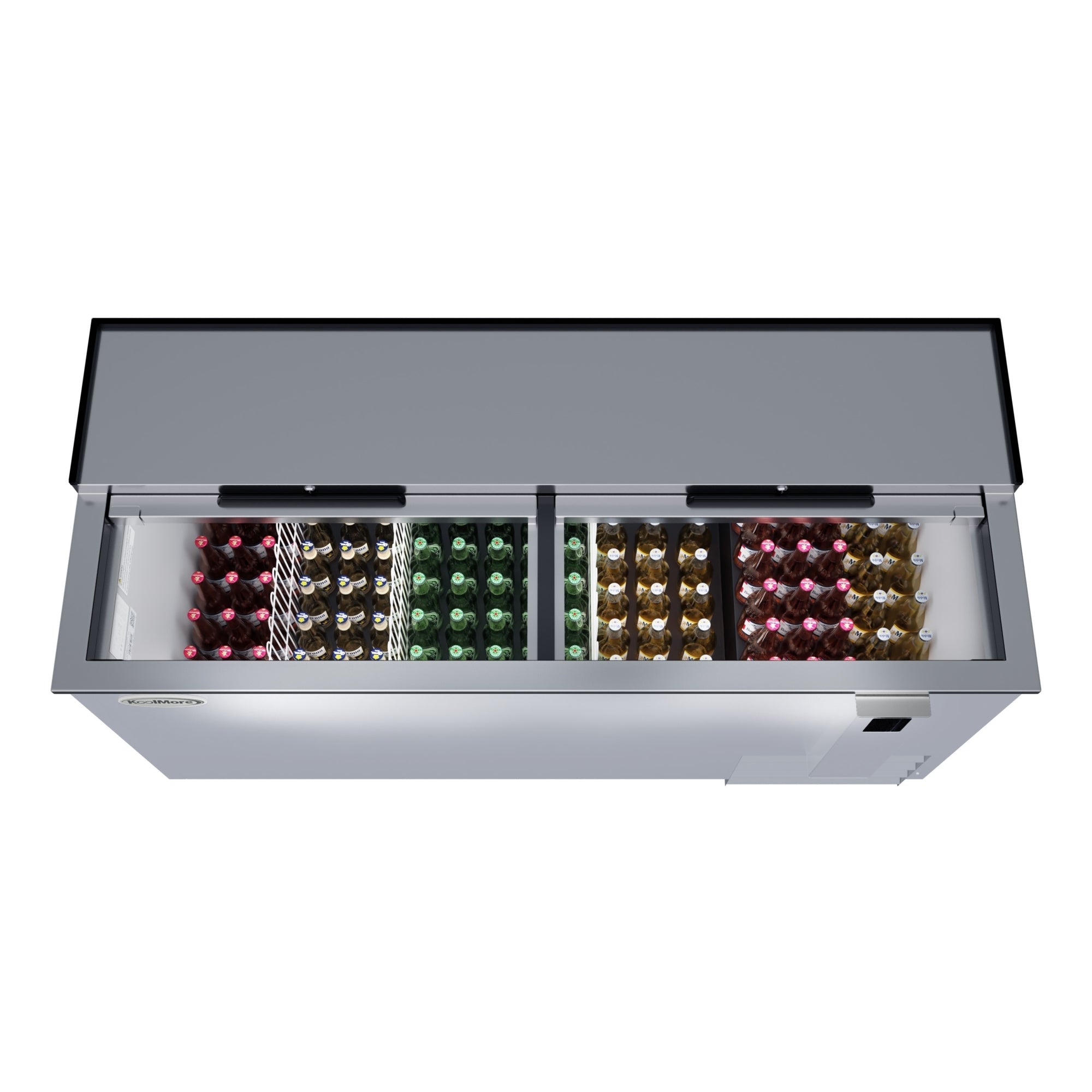 65 in. Commercial Bottle Cooler in Stainless-Steel with Built-In Opener, ETL Listed, 19 cu. ft.