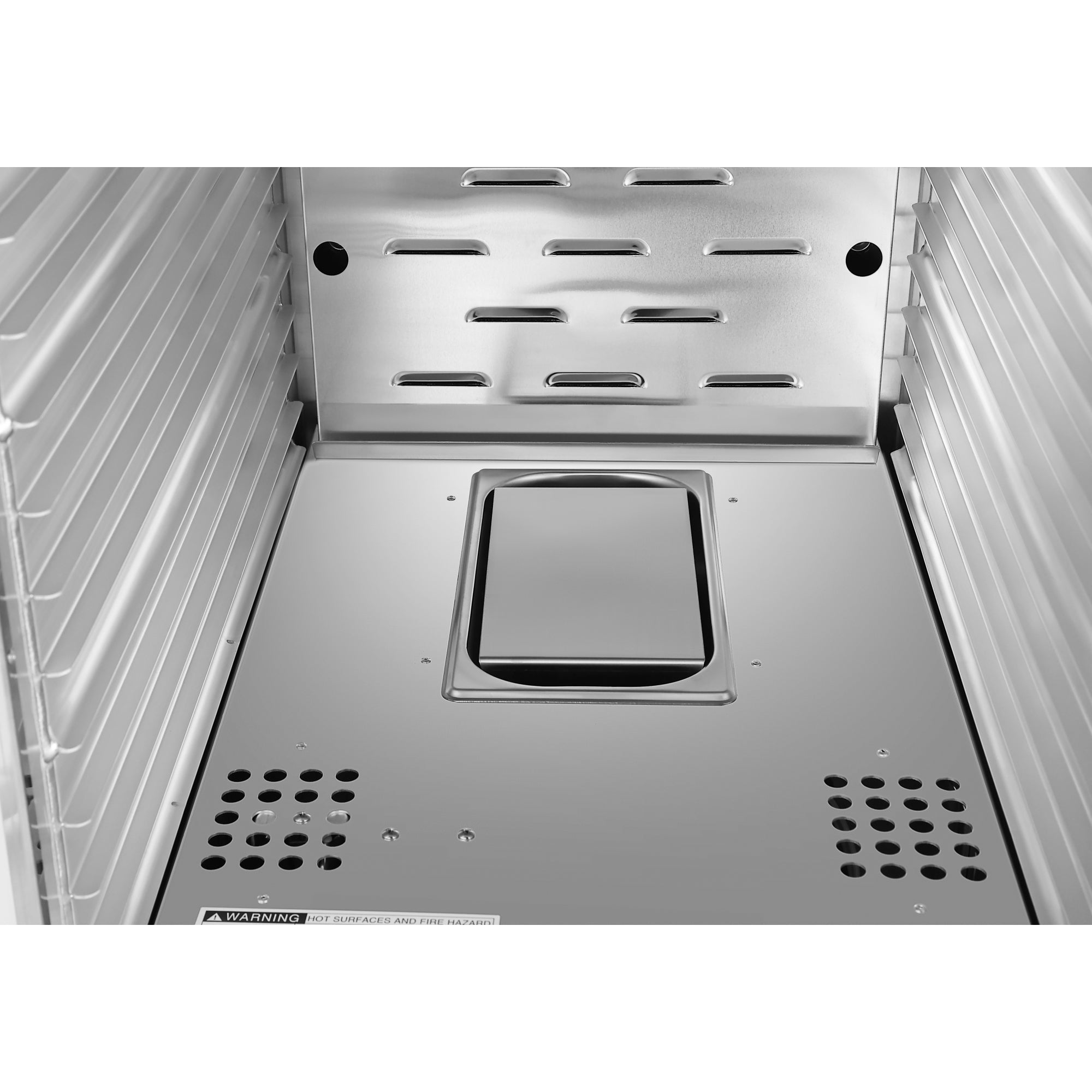 33 in. Commercial Insulated Half-Size Heated Holding Proofing Cabinet with 12-Pan Capacity and Glass Door in Silver
