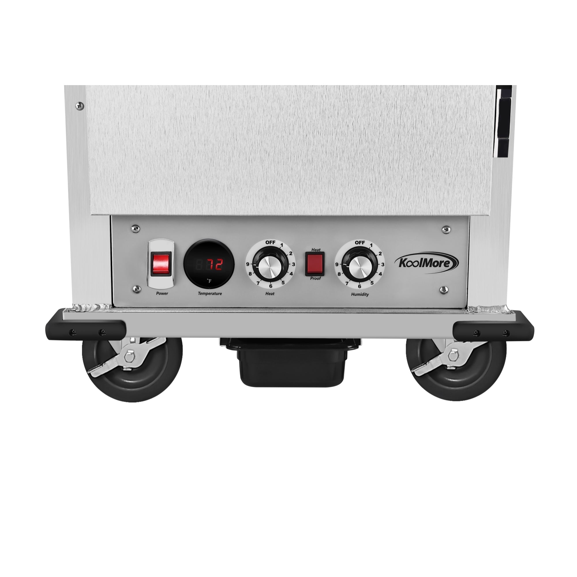 33 in. Commercial Insulated Heated Holding/Proofing  Cabinet with Wire Racks and Solid Dutch Doors in Silver