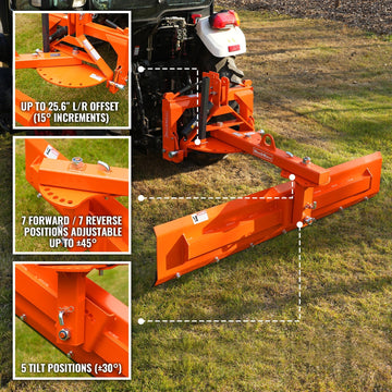 MechMaxx RB84S Rear Blade 84" 6-Way 3 Point Hitch Tractor Attachment New