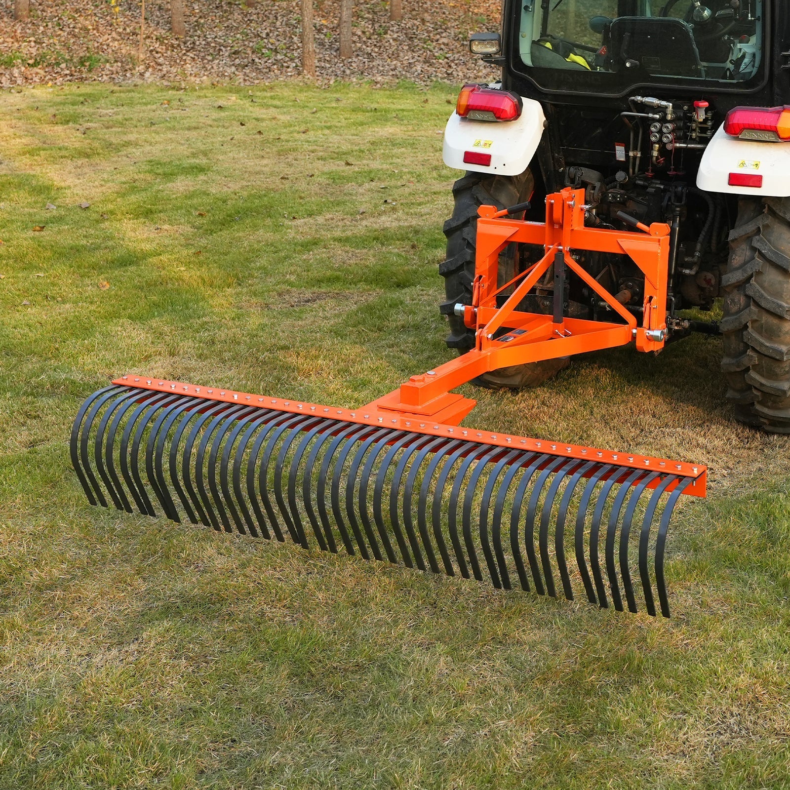 MechMaxx LR84 Landscape Rake 84" 42 Tines 3 Point Hitch Tractor Attachment New