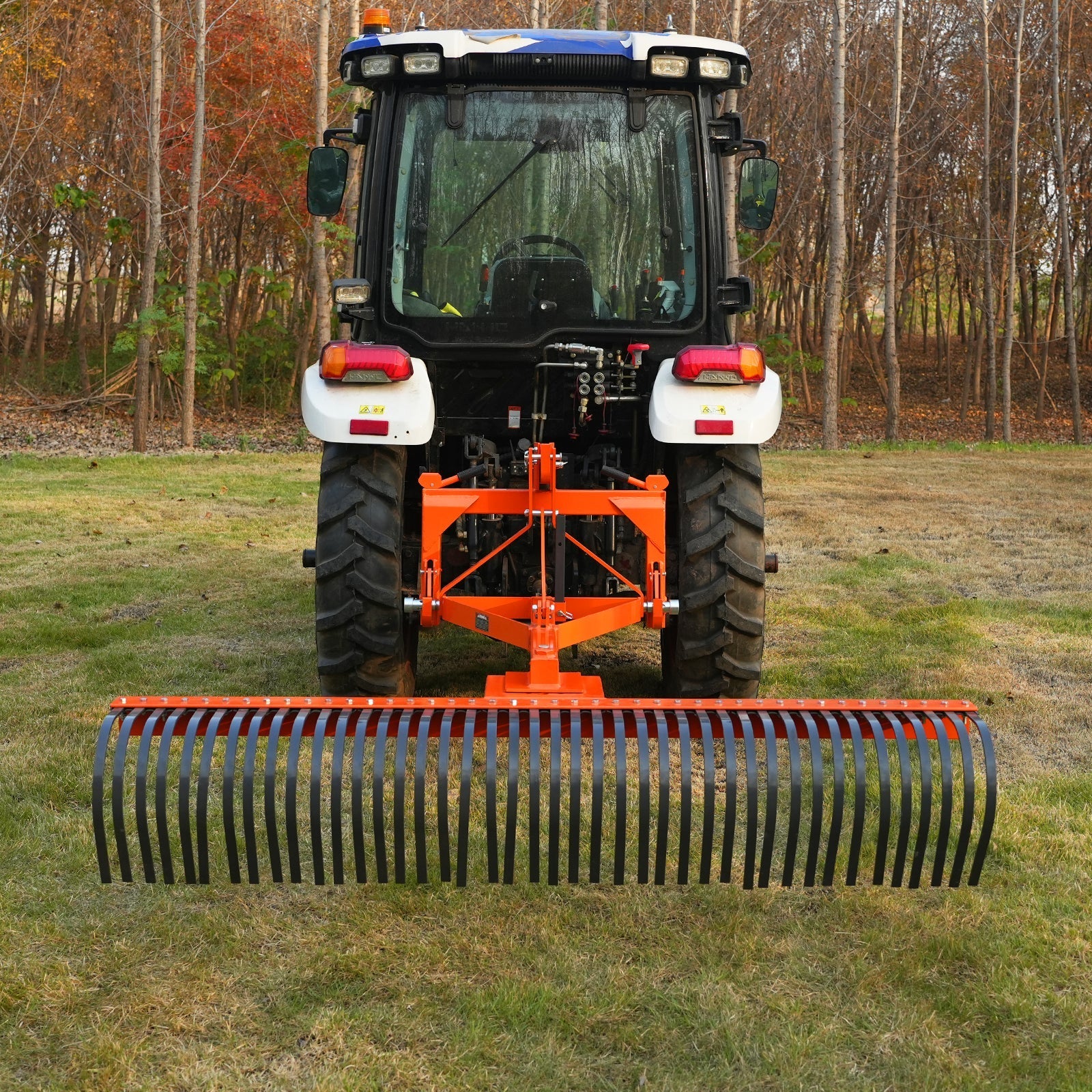 MechMaxx LR84 Landscape Rake 84" 42 Tines 3 Point Hitch Tractor Attachment New