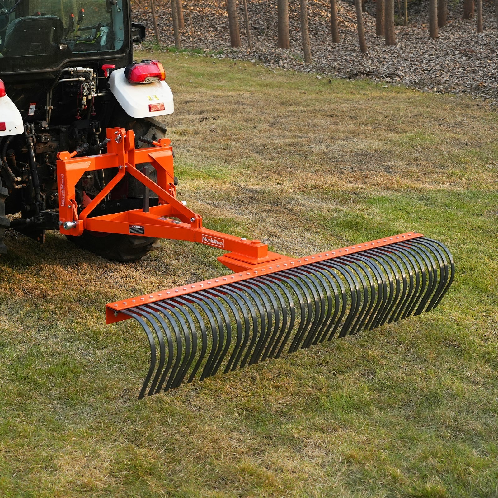 MechMaxx LR84 Landscape Rake 84" 42 Tines 3 Point Hitch Tractor Attachment New