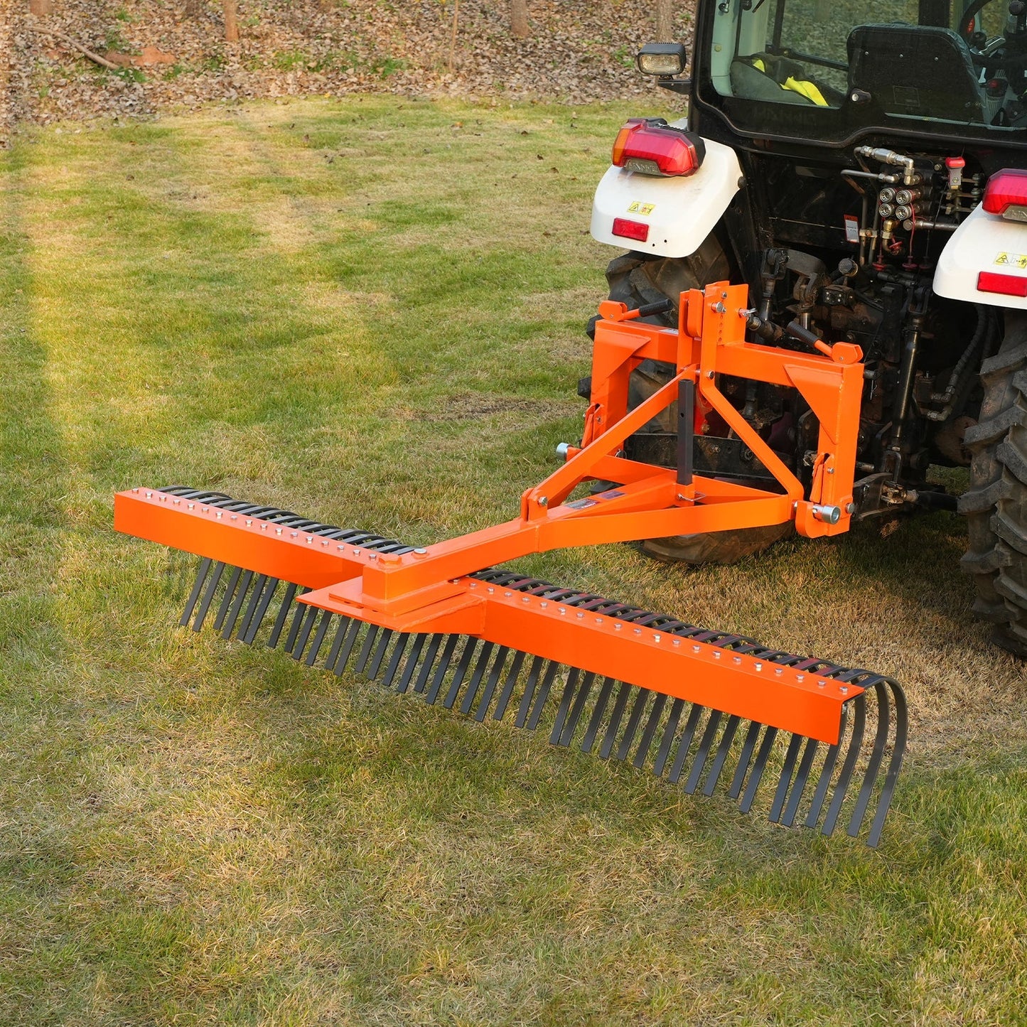 MechMaxx LR84 Landscape Rake 84" 42 Tines 3 Point Hitch Tractor Attachment New