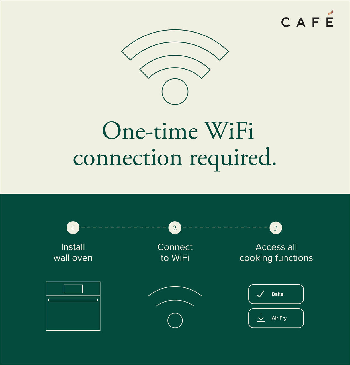 CAFÉ™ 30" Smart Built-In Convection Single Wall Oven in Platinum Glass