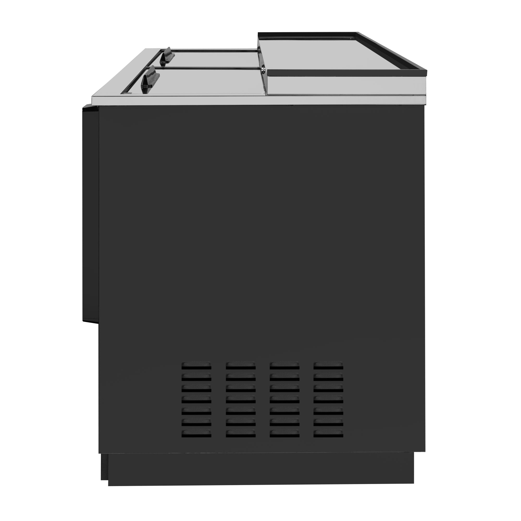 65 in. Commercial Bottle Cooler in Black with Built-In Opener, ETL Listed, 19 cu. ft.