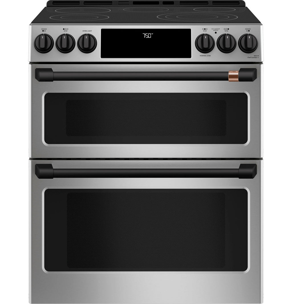 CAFÉ™ 30" Smart Slide-In, Front-Control, Radiant and Convection Double-Oven Range
