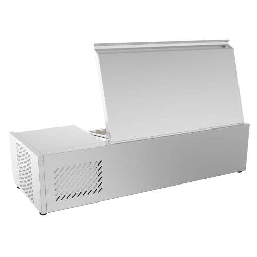 40 in. Three Pan Refrigerated Countertop Condiment Prep Station