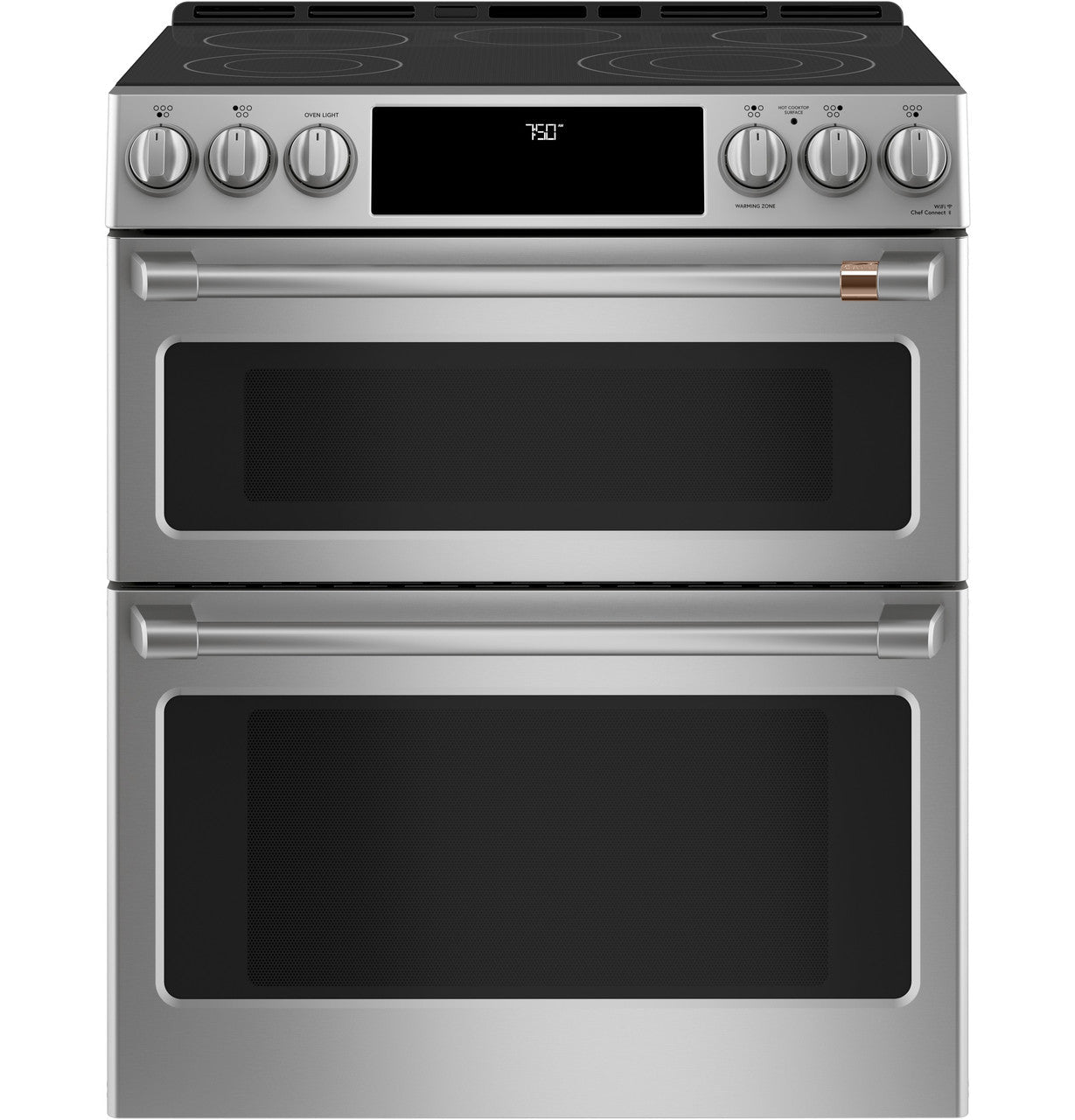 CAFÉ™ 30" Smart Slide-In, Front-Control, Radiant and Convection Double-Oven Range
