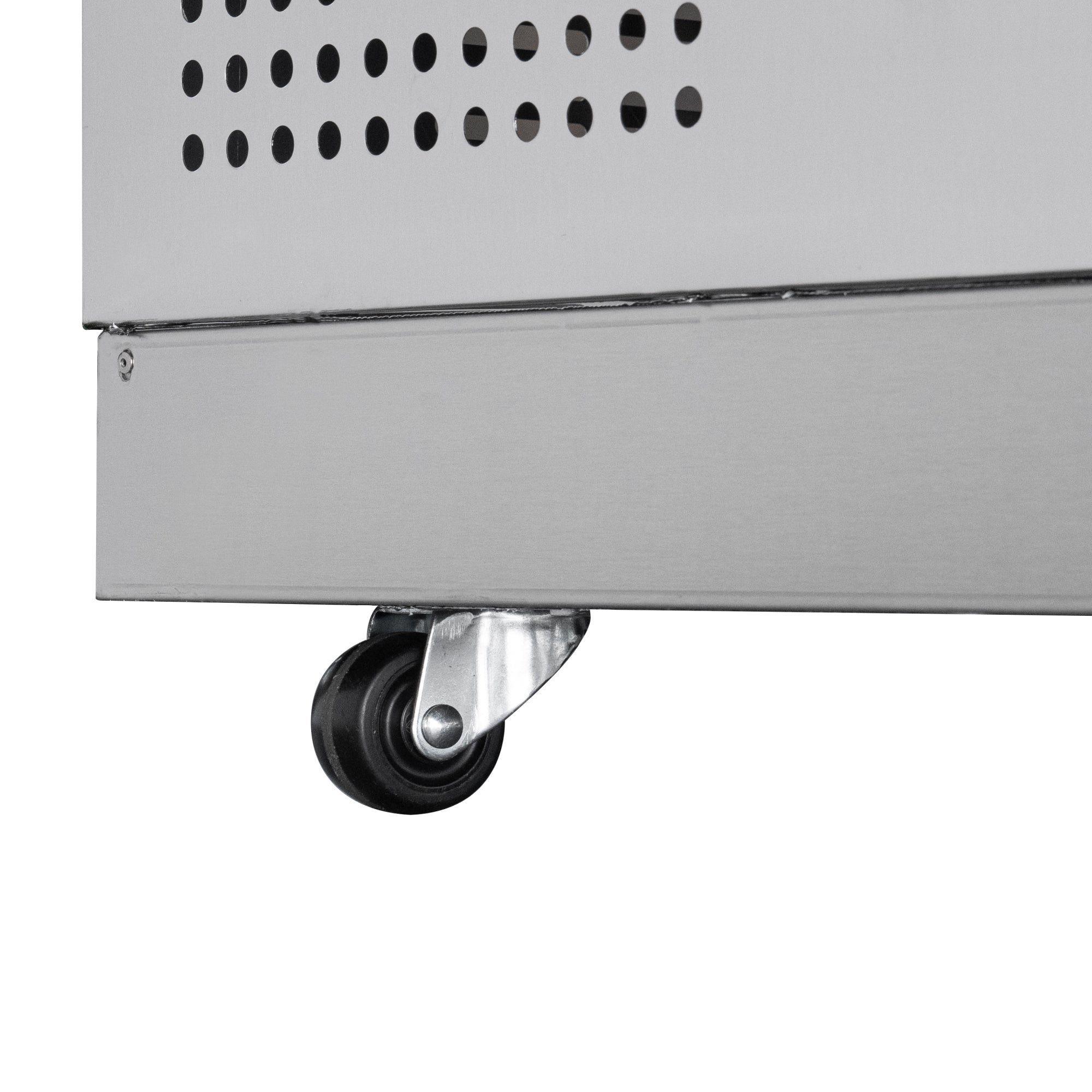 48 in. Commercial Refrigerated Prep Station Cold Table, Stainless-Steel Refrigerator with 9-Pan (Not Included) Capacity with Cover and Two Adjustable Shelves, ETL Listed
