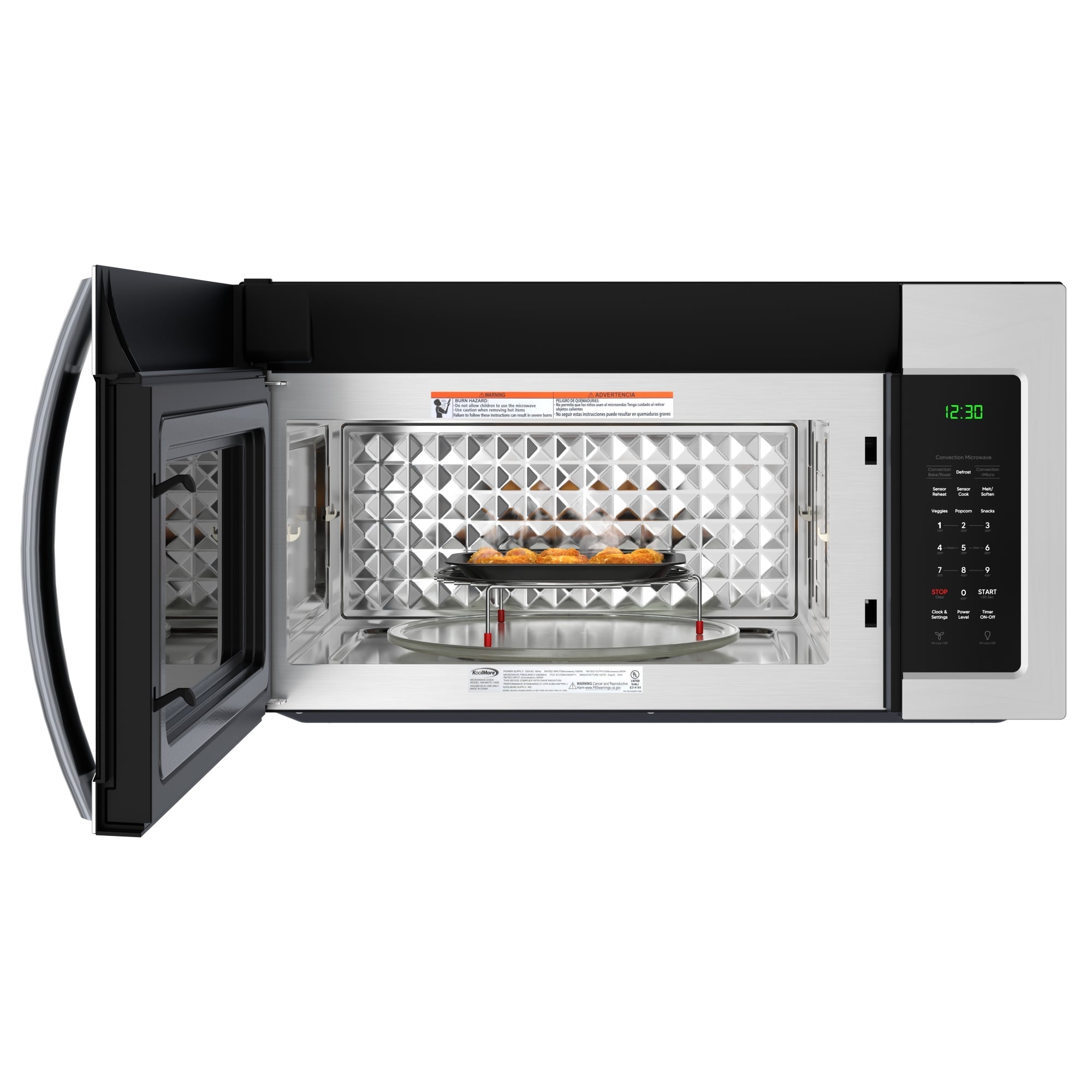 30 in. 1.5 cu.ft Over-the-Range Convection Microwave Oven in Black