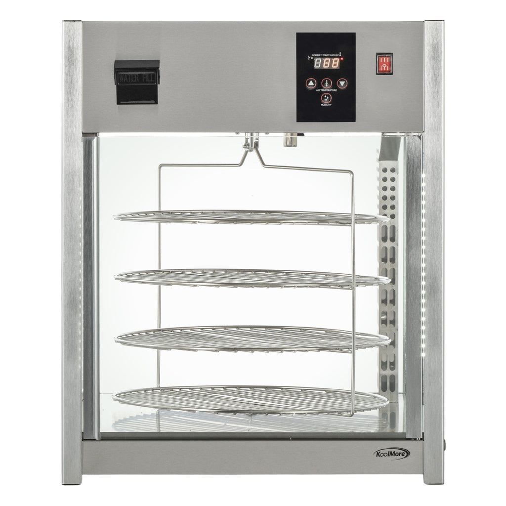 24 in. Commercial Pizza Display Warmer for 18 in. Pies with 4 Rotating Racks in Stainless-Steel