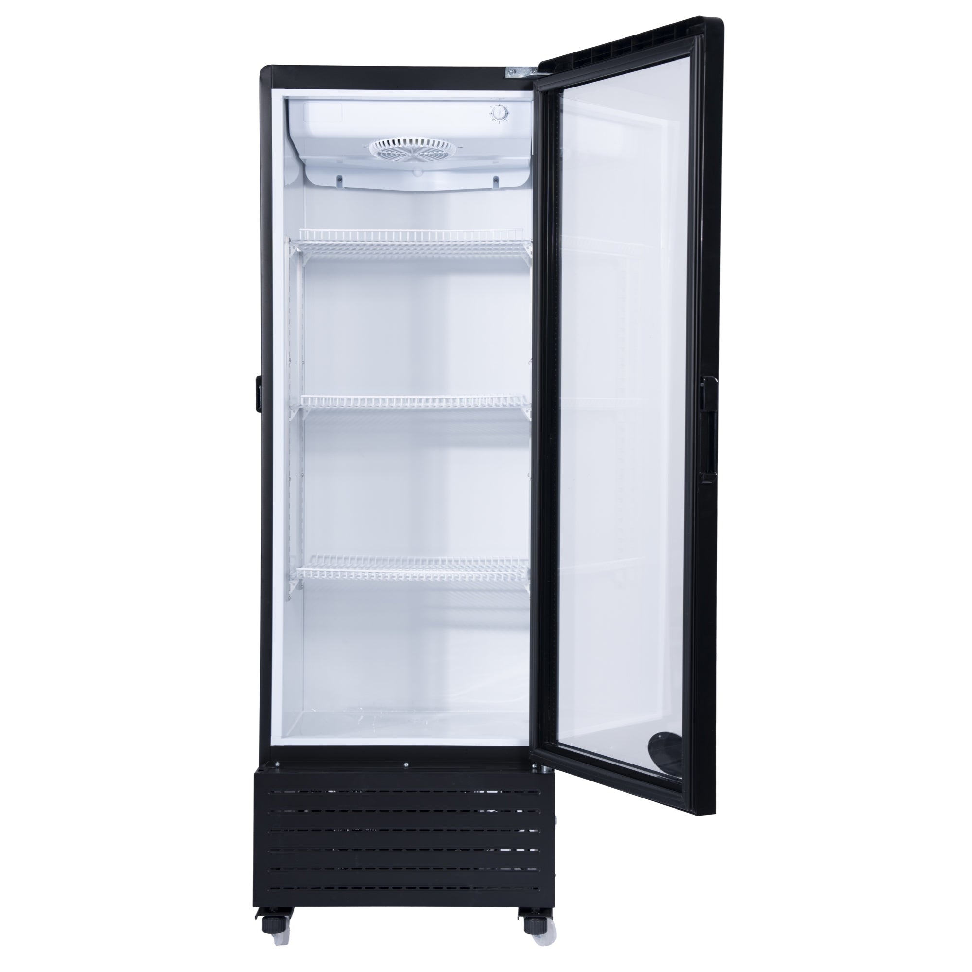 21 in. One Glass Door Commercial Display Merchandiser Refrigerator Cooler in Black, ETL Listed, 8 cu. ft.