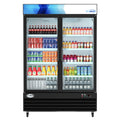 53 in. Commercial Merchandiser Refrigerator with Two Swinging Glass Doors,45 cu. ft. and LED Lighting in Black