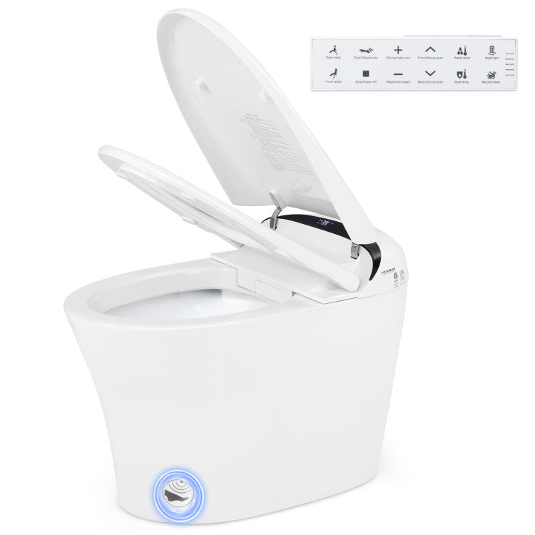 Costway 5-Piece Modern Bathroom Suite Over Toilet Cabinet Smart Bidet Oval Sink Floor Cabinet Clothes Dryer 51470384 New